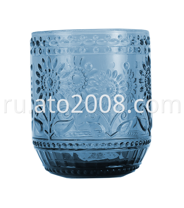 sunflower tumbler glass-blue